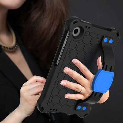 For Samsung Galaxy Tab A11 / A9 Honeycomb EVA Hybrid PC Tablet Case with Strap(Black+Blue) by bashfashion