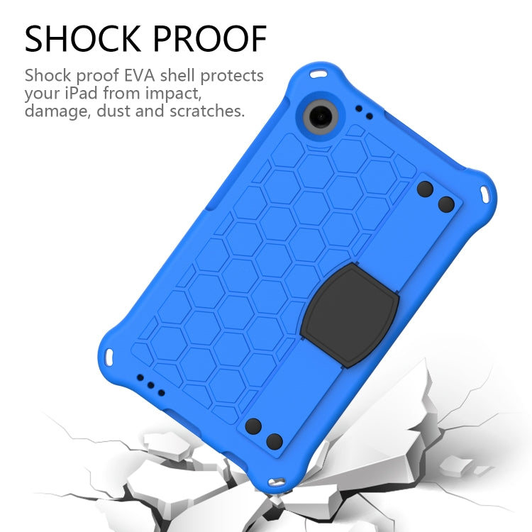 For Samsung Galaxy Tab A11 / A9 Honeycomb EVA Hybrid PC Tablet Case with Strap(Blue+Black) by bashfashion