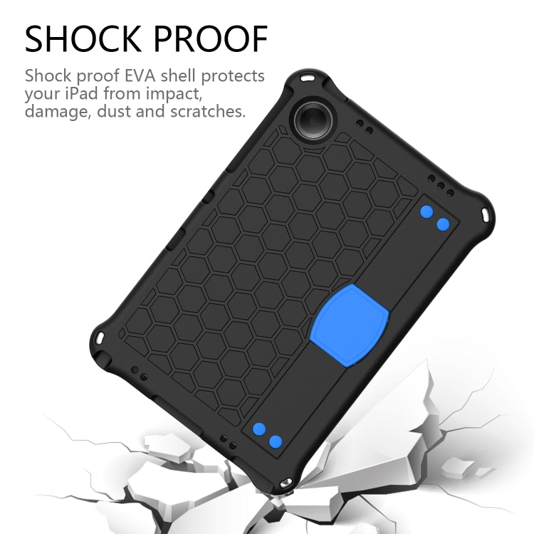 For Samsung Galaxy Tab A11+ / A9+ Honeycomb EVA Hybrid PC Tablet Case with Strap(Black+Blue) by bashfashion