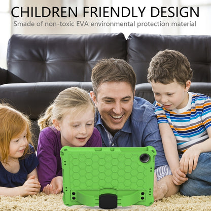 For Samsung Galaxy Tab A11+ / A9+ Honeycomb EVA Hybrid PC Tablet Case with Strap(Green+Black) by bashfashion