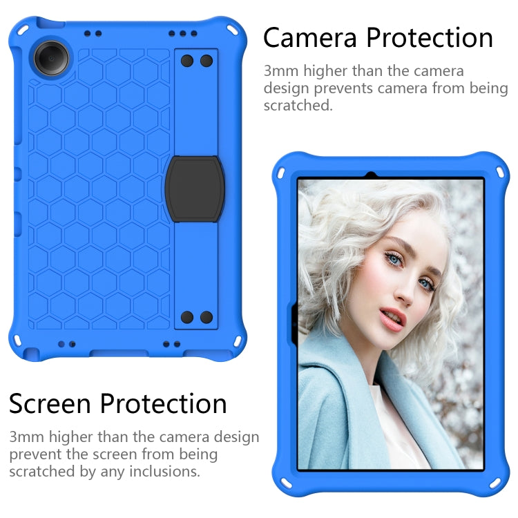 For Samsung Galaxy Tab A11+ / A9+ Honeycomb EVA Hybrid PC Tablet Case with Strap(Blue+Black) by bashfashion