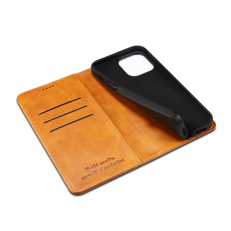 For iPhone 15 Suteni Calf Texture Horizontal Flip Leather Phone Case(Black) by Suteni