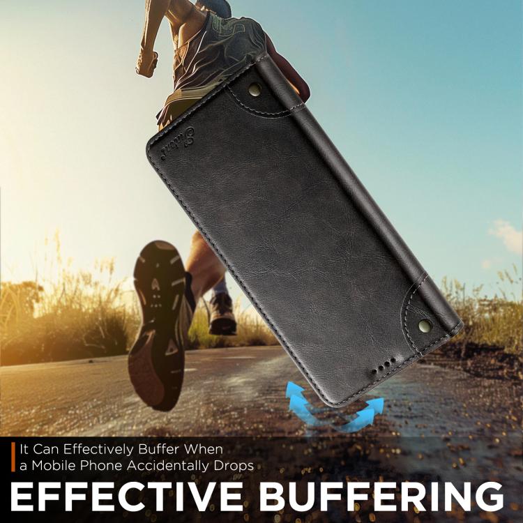 For iPhone 17 Pro Suteni Baroque Calf Texture Buckle Wallet Leather Phone Case(Black) by Suteni