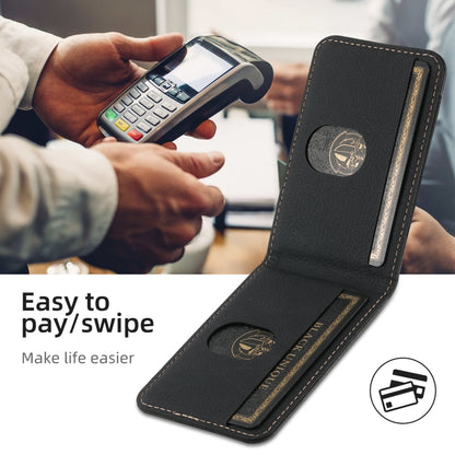 For iPhone 16 Pro Max Suteni H17 Litchi Texture Leather MagSafe Detachable Wallet Phone Case(Black) by Suteni