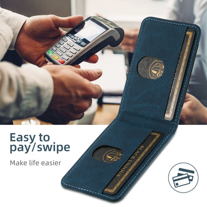 For iPhone 16 Pro Max Suteni H17 Litchi Texture Leather MagSafe Detachable Wallet Phone Case(Blue) by Suteni