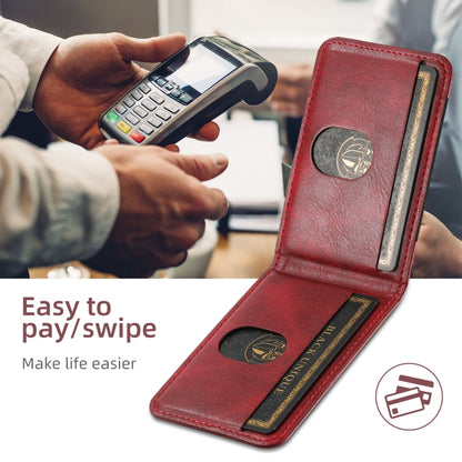 For iPhone 16 Pro Suteni H17 Oil Eax Leather MagSafe Detachable Wallet Phone Case(Red) by Suteni