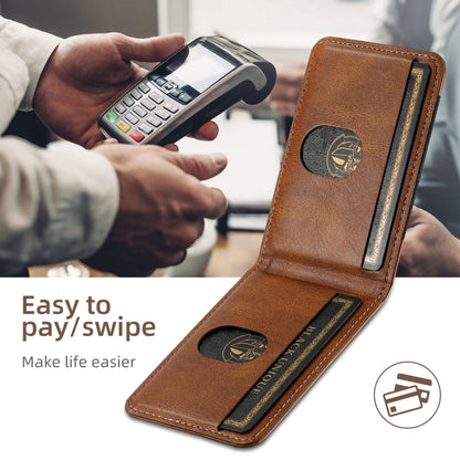 For iPhone 16 Pro Max Suteni H17 Oil Eax Leather MagSafe Detachable Wallet Phone Case(Brown) by Suteni