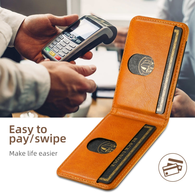 For iPhone 16 Pro Max Suteni H17 Oil Eax Leather MagSafe Detachable Wallet Phone Case(Khaki) by Suteni