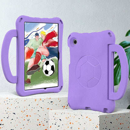 For Samsung Galaxy Tab A8 10.5 2021 Handle Football Shaped EVA Shockproof Tablet Case(Light Purple) by bashfashion