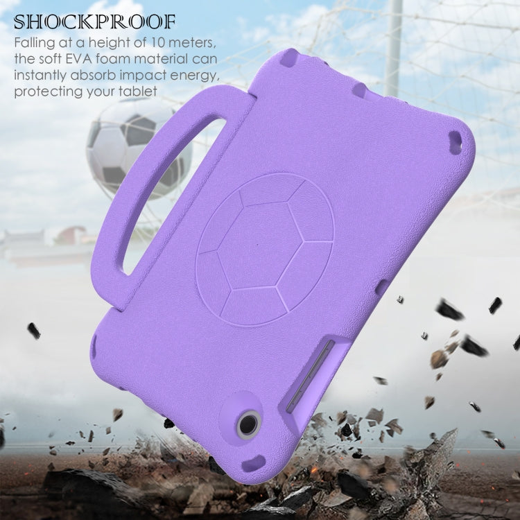 For Samsung Galaxy Tab A8 10.5 2021 Handle Football Shaped EVA Shockproof Tablet Case(Light Purple) by bashfashion
