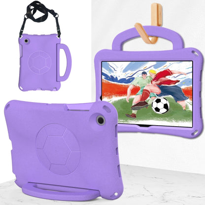 For Samsung Galaxy Tab A8 10.5 2021 Handle Football Shaped EVA Shockproof Tablet Case(Light Purple) by bashfashion
