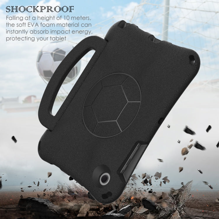For Samsung Galaxy Tab A8 10.5 2021 Handle Football Shaped EVA Shockproof Tablet Case(Black) by bashfashion