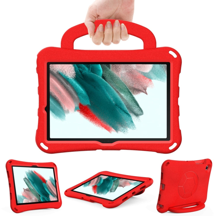 For Samsung Galaxy Tab A8 10.5 2021 Handle Football Shaped EVA Shockproof Tablet Case(Red) by bashfashion