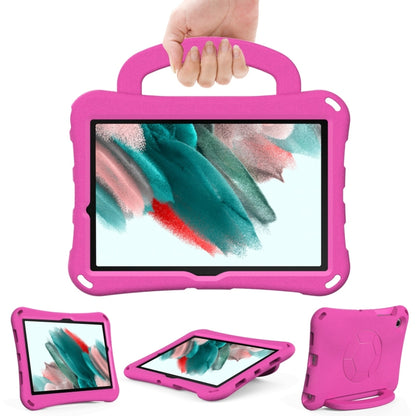 For Samsung Galaxy Tab A8 10.5 2021 Handle Football Shaped EVA Shockproof Tablet Case(Rose Red) by bashfashion