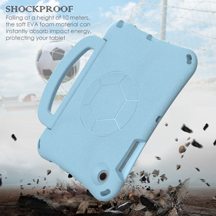 For Samsung Galaxy Tab A8 10.5 2021 Handle Football Shaped EVA Shockproof Tablet Case(Light Blue) by bashfashion