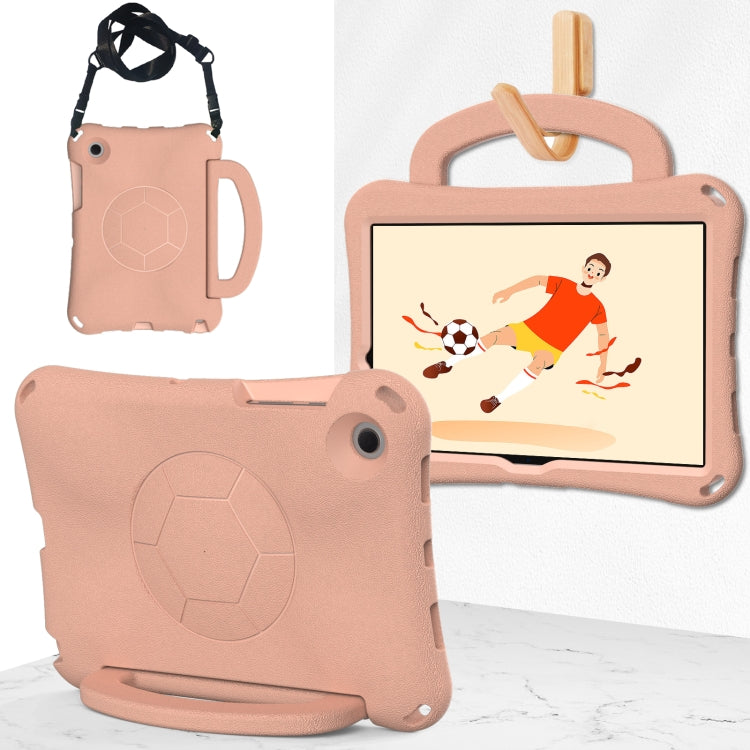 For Samsung Galaxy Tab A8 10.5 2021 Handle Football Shaped EVA Shockproof Tablet Case(Light Pink) by bashfashion