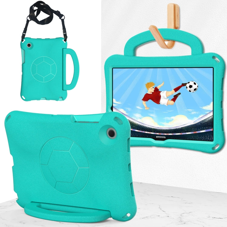 For Samsung Galaxy Tab A8 10.5 2021 Handle Football Shaped EVA Shockproof Tablet Case(Mint Green) by bashfashion
