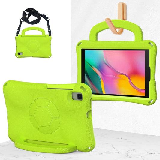 For Samsung Galaxy Tab A 8.0 T290/T295 Handle Football Shaped EVA Shockproof Tablet Case(Grass Green) by bashfashion