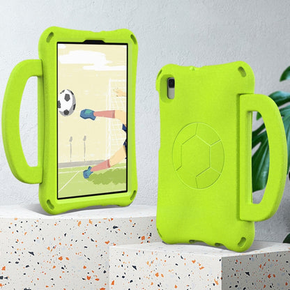 For Samsung Galaxy Tab A 8.0 T290/T295 Handle Football Shaped EVA Shockproof Tablet Case(Grass Green) by bashfashion