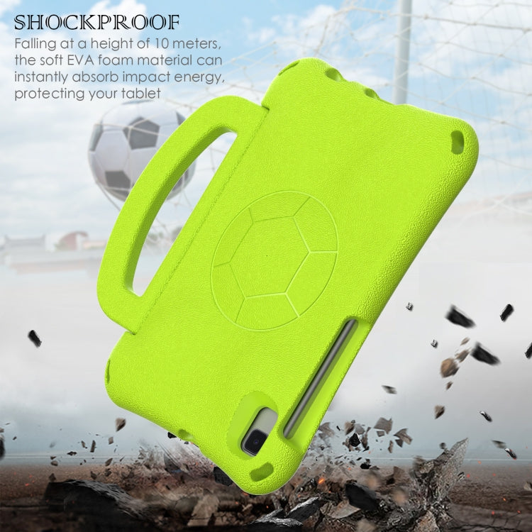 For Samsung Galaxy Tab A 8.0 T290/T295 Handle Football Shaped EVA Shockproof Tablet Case(Grass Green) by bashfashion