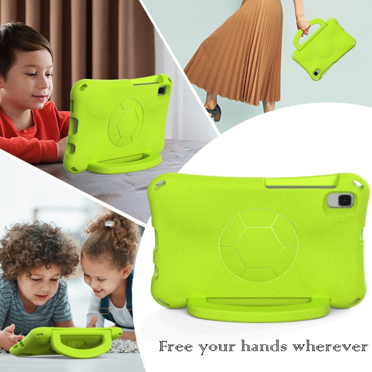 For Samsung Galaxy Tab A 8.0 T290/T295 Handle Football Shaped EVA Shockproof Tablet Case(Grass Green) by bashfashion
