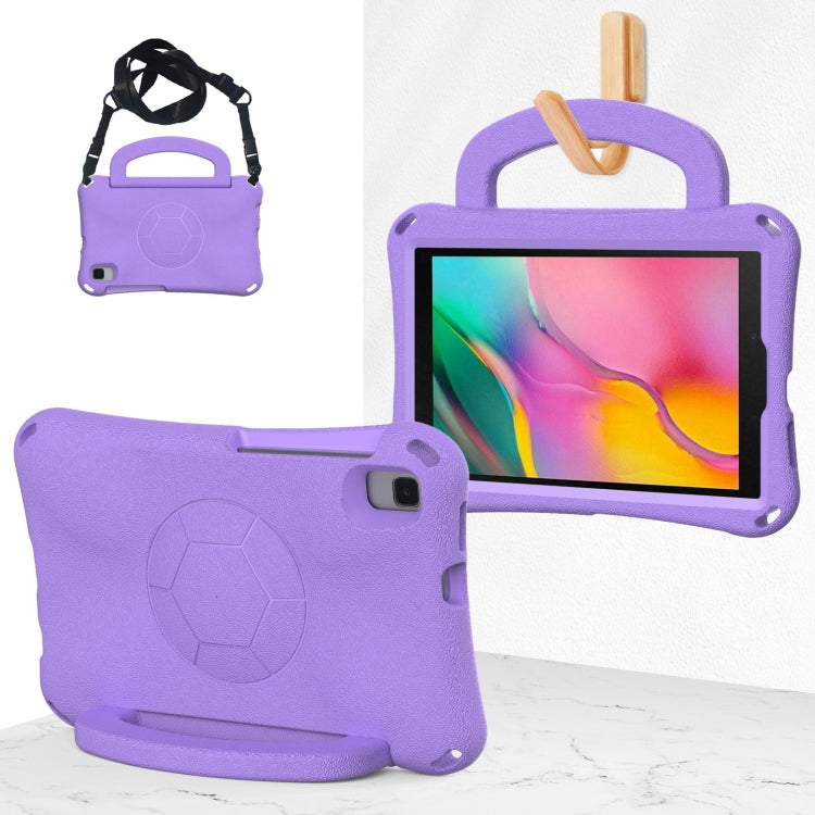 For Samsung Galaxy Tab A 8.0 T290/T295 Handle Football Shaped EVA Shockproof Tablet Case(Light Purple) by bashfashion