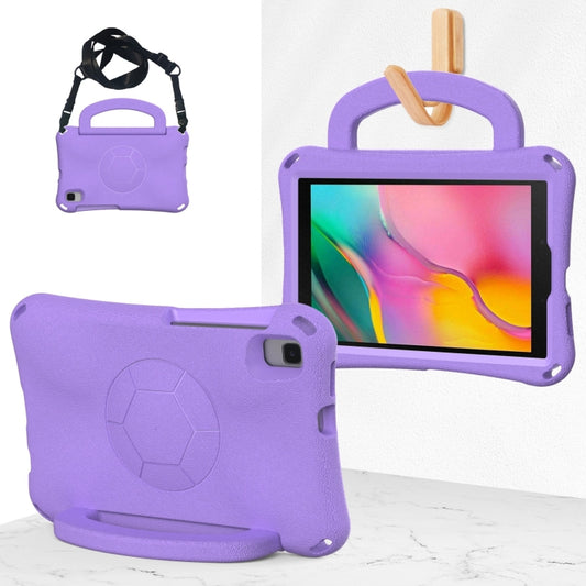 For Samsung Galaxy Tab A 8.0 T290/T295 Handle Football Shaped EVA Shockproof Tablet Case(Light Purple) by bashfashion