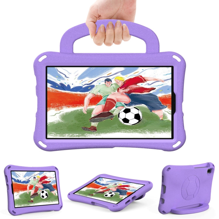 For Samsung Galaxy Tab A 8.0 T290/T295 Handle Football Shaped EVA Shockproof Tablet Case(Light Purple) by bashfashion