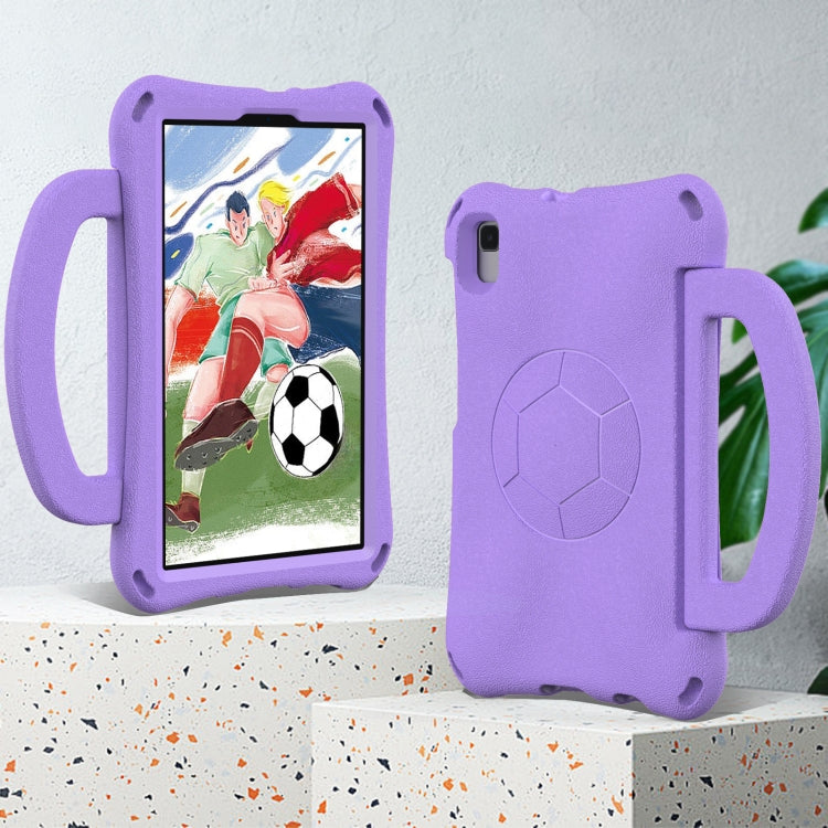 For Samsung Galaxy Tab A 8.0 T290/T295 Handle Football Shaped EVA Shockproof Tablet Case(Light Purple) by bashfashion