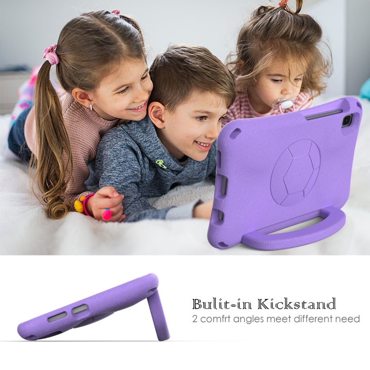 For Samsung Galaxy Tab A 8.0 T290/T295 Handle Football Shaped EVA Shockproof Tablet Case(Light Purple) by bashfashion