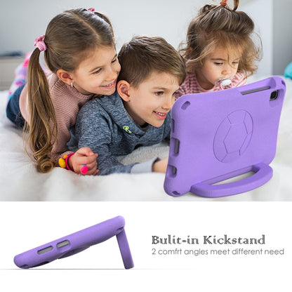 For Samsung Galaxy Tab A 8.0 T290/T295 Handle Football Shaped EVA Shockproof Tablet Case(Light Purple) by bashfashion