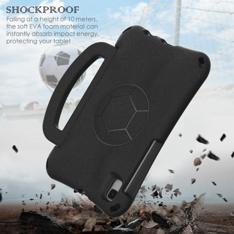 For Samsung Galaxy Tab A 8.0 T290/T295 Handle Football Shaped EVA Shockproof Tablet Case(Black) by bashfashion