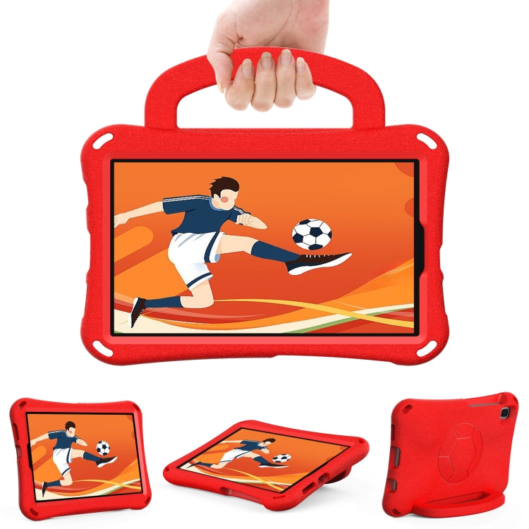 For Samsung Galaxy Tab A 8.0 T290/T295 Handle Football Shaped EVA Shockproof Tablet Case(Red) by bashfashion