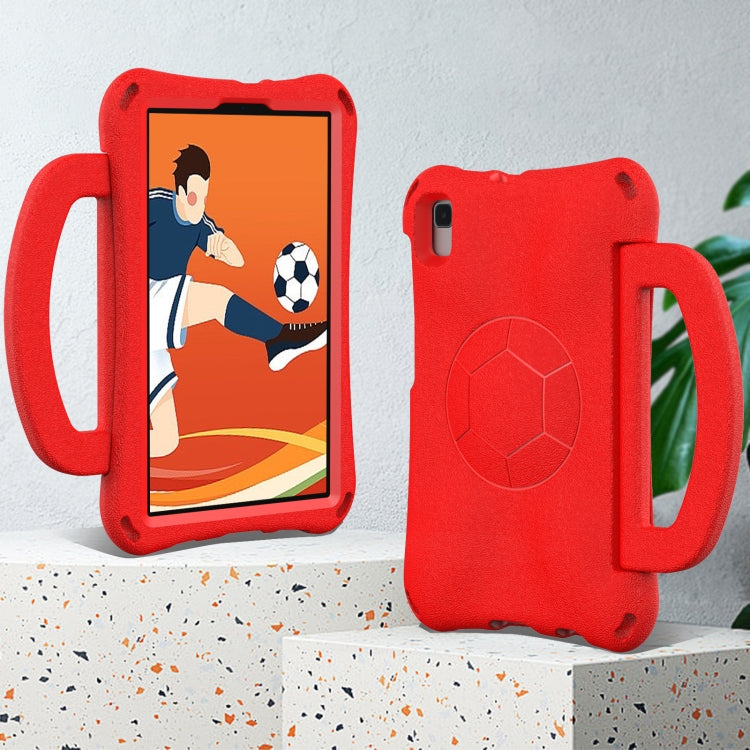 For Samsung Galaxy Tab A 8.0 T290/T295 Handle Football Shaped EVA Shockproof Tablet Case(Red) by bashfashion
