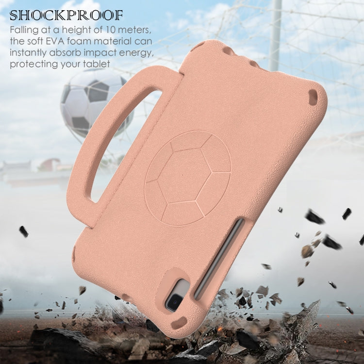For Samsung Galaxy Tab A 8.0 T290/T295 Handle Football Shaped EVA Shockproof Tablet Case(Light Pink) by bashfashion