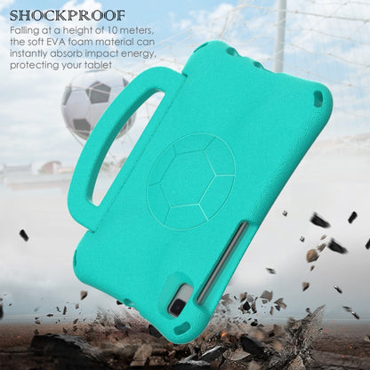 For Samsung Galaxy Tab A 8.0 T290/T295 Handle Football Shaped EVA Shockproof Tablet Case(Mint Green) by bashfashion