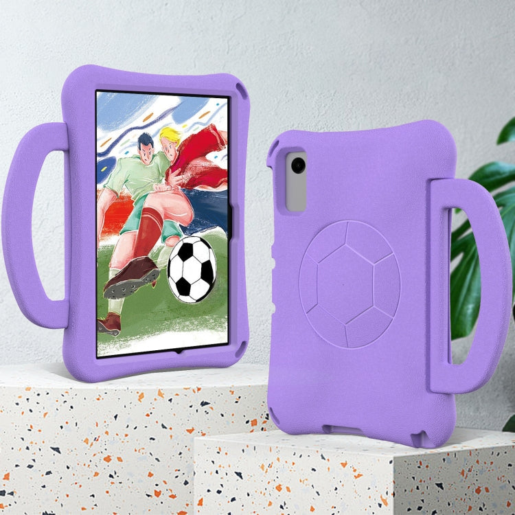 For Samsung Galaxy Tab A11+ / A9+ Handle Football Shaped EVA Shockproof Tablet Case(Light Purple) by bashfashion