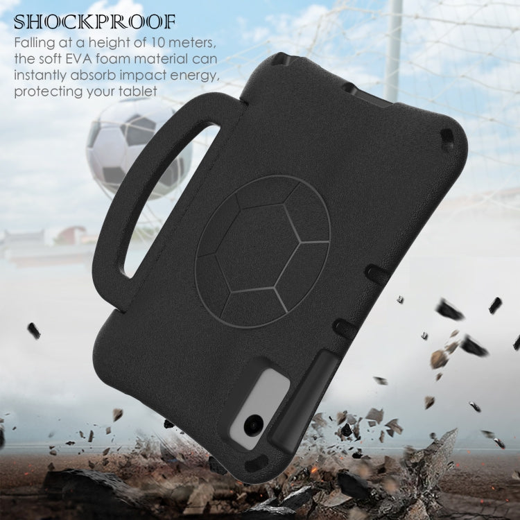 For Samsung Galaxy Tab A11+ / A9+ Handle Football Shaped EVA Shockproof Tablet Case(Black) by bashfashion