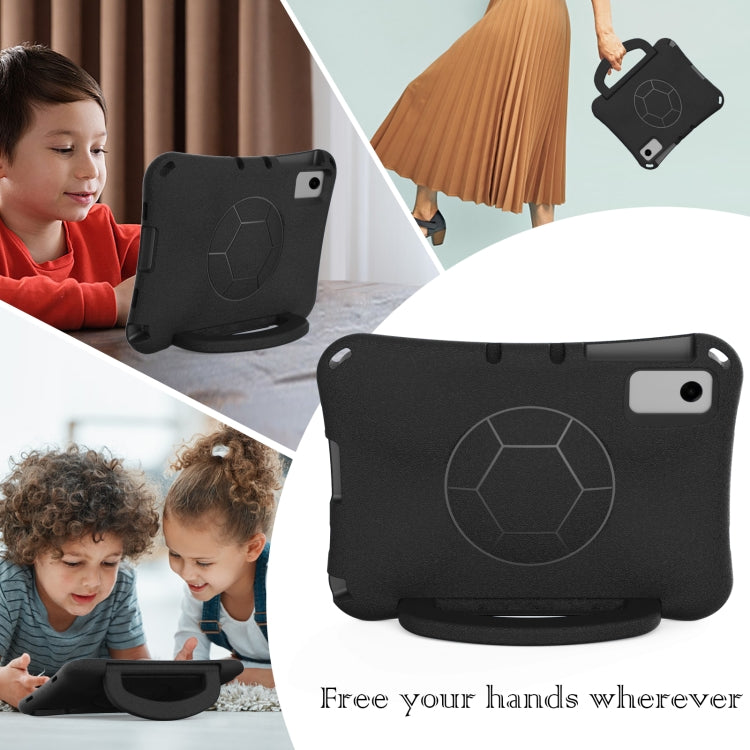 For Samsung Galaxy Tab A11+ / A9+ Handle Football Shaped EVA Shockproof Tablet Case(Black) by bashfashion
