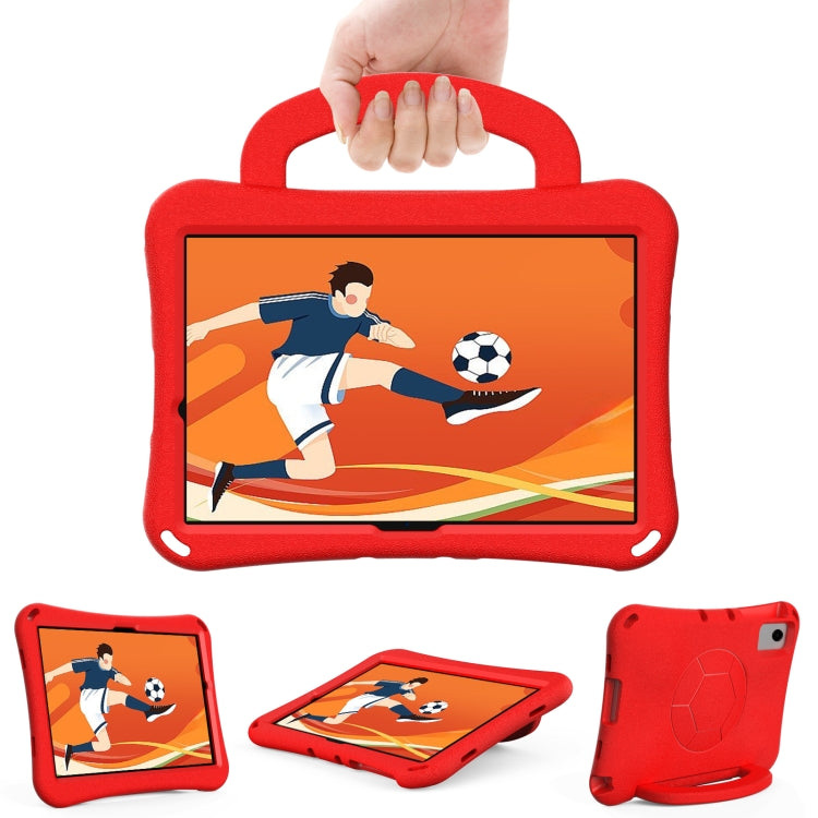 For Samsung Galaxy Tab A11+ / A9+ Handle Football Shaped EVA Shockproof Tablet Case(Red) by bashfashion