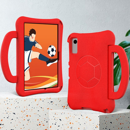 For Samsung Galaxy Tab A11+ / A9+ Handle Football Shaped EVA Shockproof Tablet Case(Red) by bashfashion