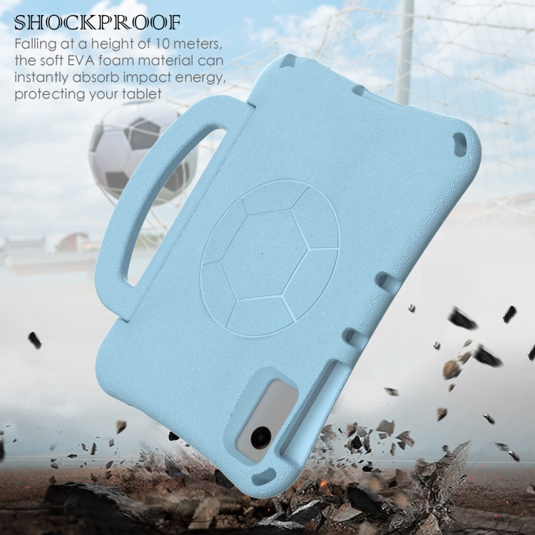 For Samsung Galaxy Tab A11+ / A9+ Handle Football Shaped EVA Shockproof Tablet Case(Light Blue) by bashfashion