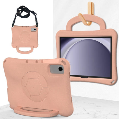 For Samsung Galaxy Tab A11+ / A9+ Handle Football Shaped EVA Shockproof Tablet Case(Light Pink) by bashfashion