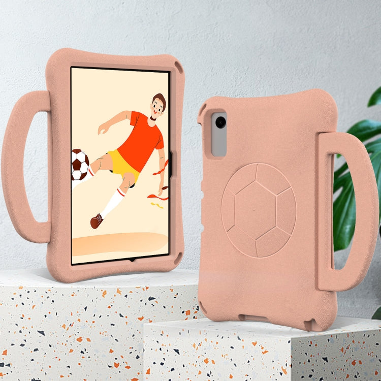 For Samsung Galaxy Tab A11+ / A9+ Handle Football Shaped EVA Shockproof Tablet Case(Light Pink) by bashfashion