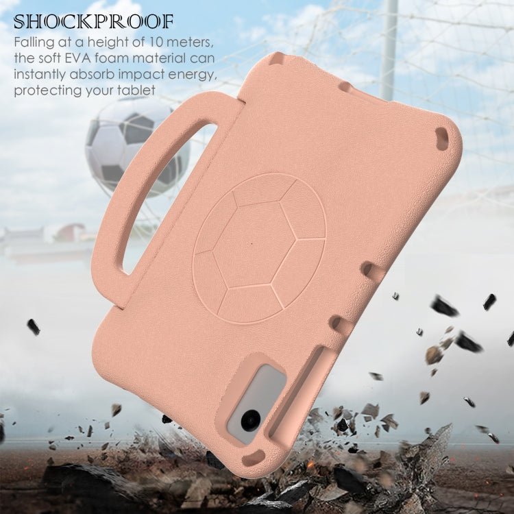 For Samsung Galaxy Tab A11+ / A9+ Handle Football Shaped EVA Shockproof Tablet Case(Light Pink) by bashfashion