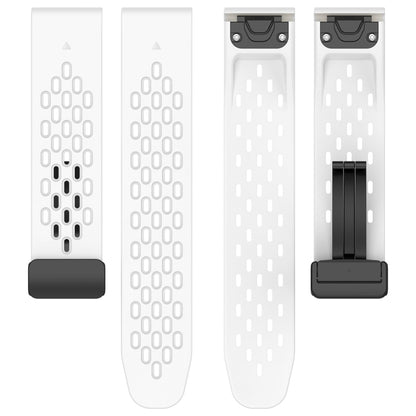 For Garmin Fenix 7 / Fenix 7 Pro 22mm Holes Magnetic Folding Buckle Silicone Watch Band(Black) by bashfashion