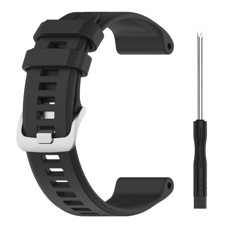 For Garmin Forerunner 965 22mm Solid Color Silicone Watch Band(Black) by bashfashion