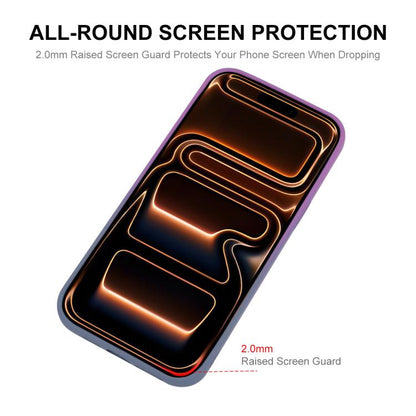 For iPhone 17 Pro Max ENKAY Hat-Prince MagSafe Rainbow Gradient Silicone Phone Case with Lens Film(Dark Blue) by ENKAY