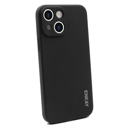 For iPhone 15 Plus ENKAY Liquid Silicone Soft Shockproof Phone Case(Black) by ENKAY