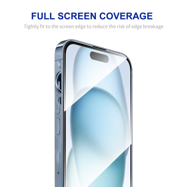 For iPhone 15 Plus ENKAY Easy Install High Alumina Silicon Full Glass Film by ENKAY